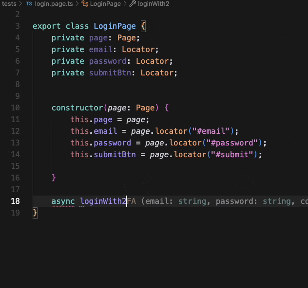 Example in Playwright/TypeScript