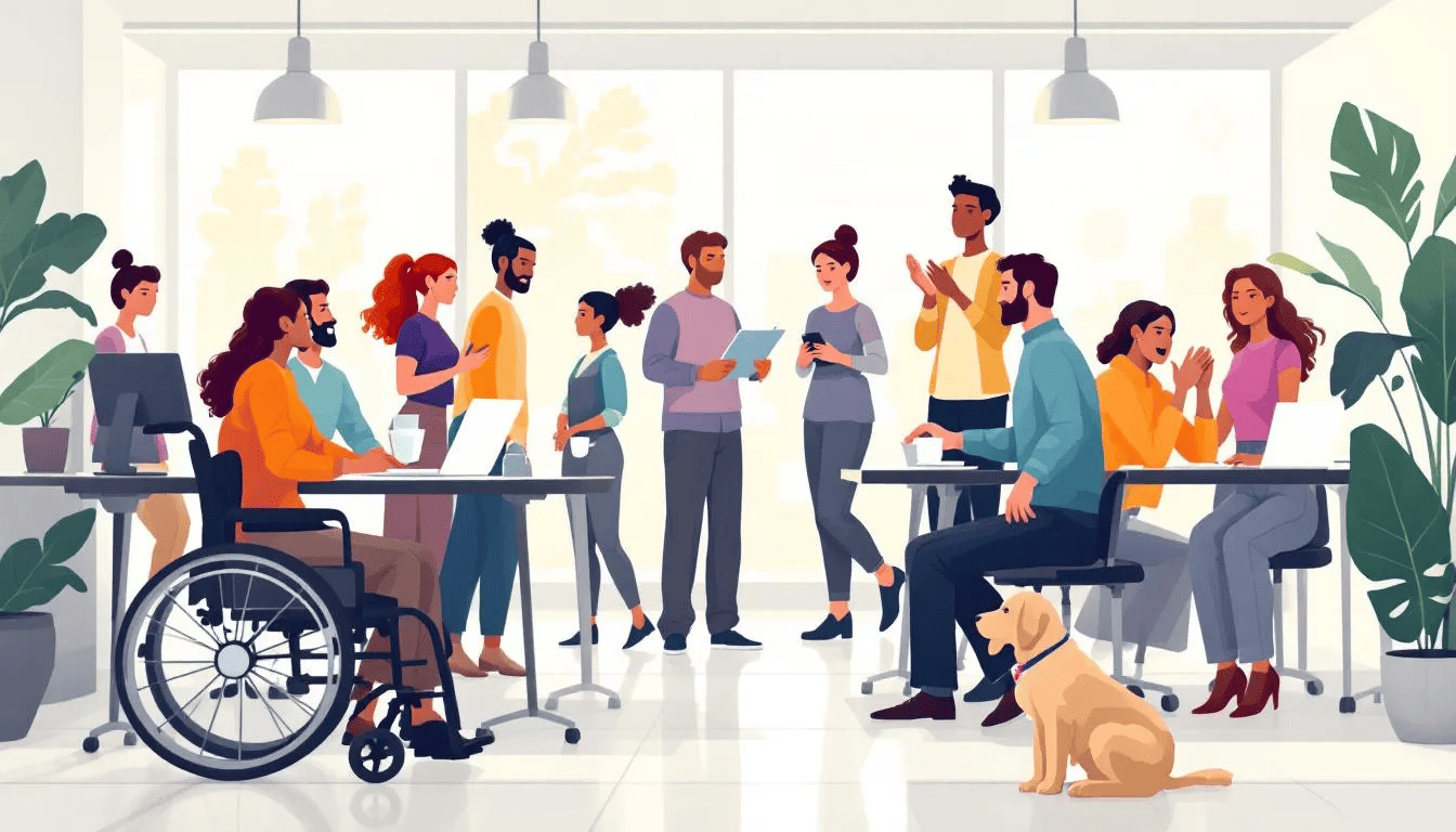 An illustration representing neuroinclusivity in UX design.