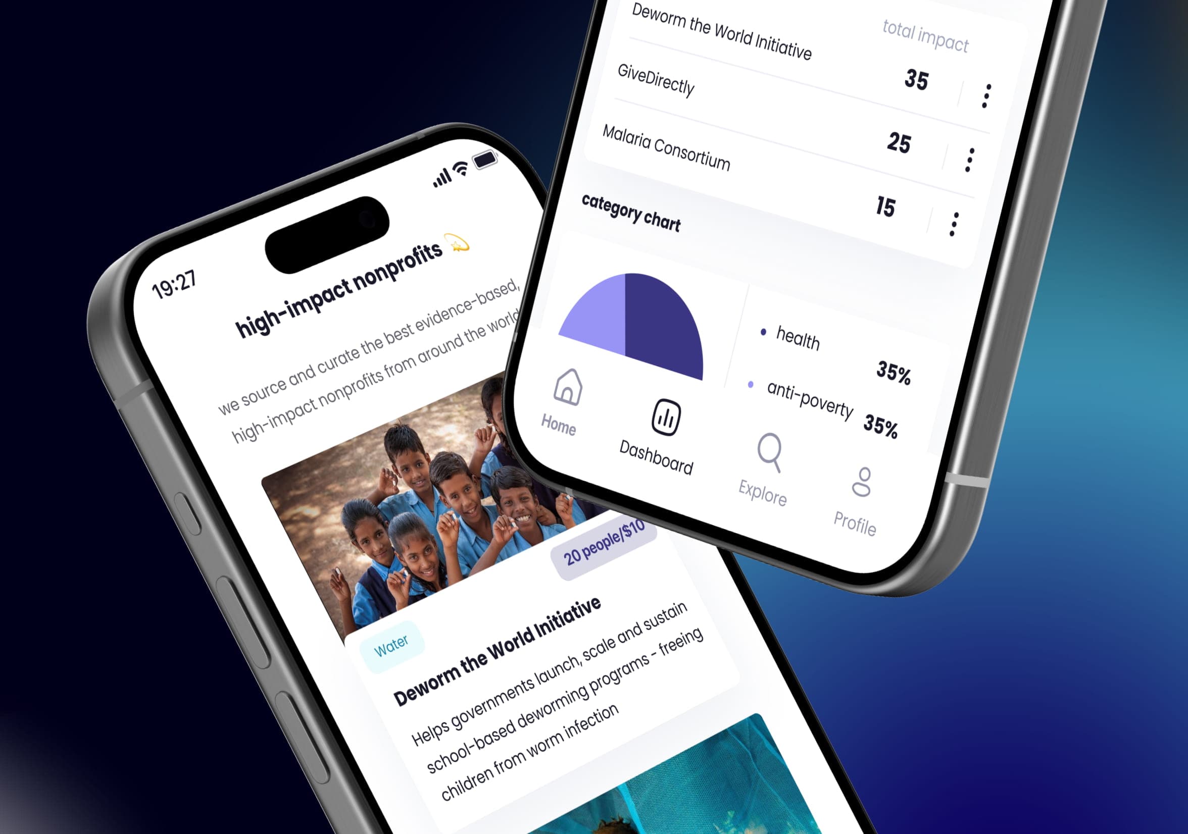 High-impact charity mobile MVP—Lily app connecting users with evidence-based NGOs for impact giving