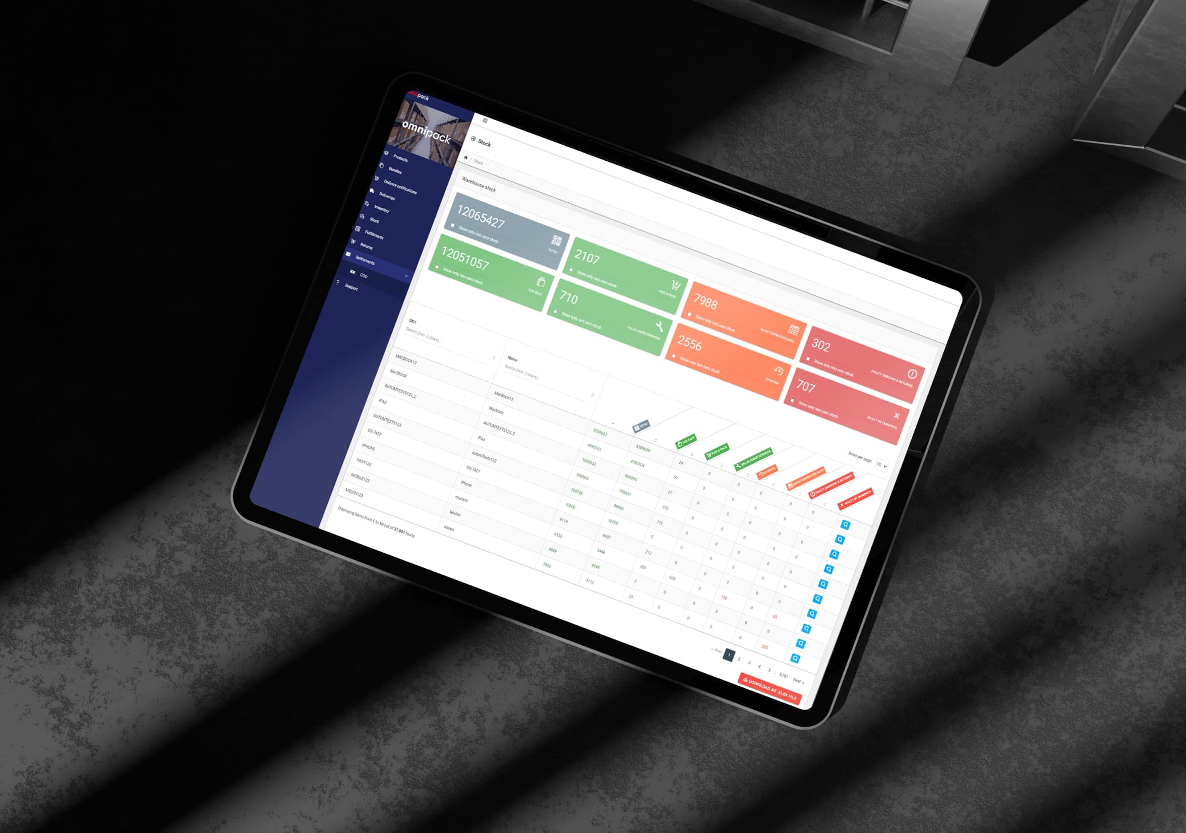 E-commerce logistics dashboard web app—Omnipack platform for streamlined shipment and order flow management