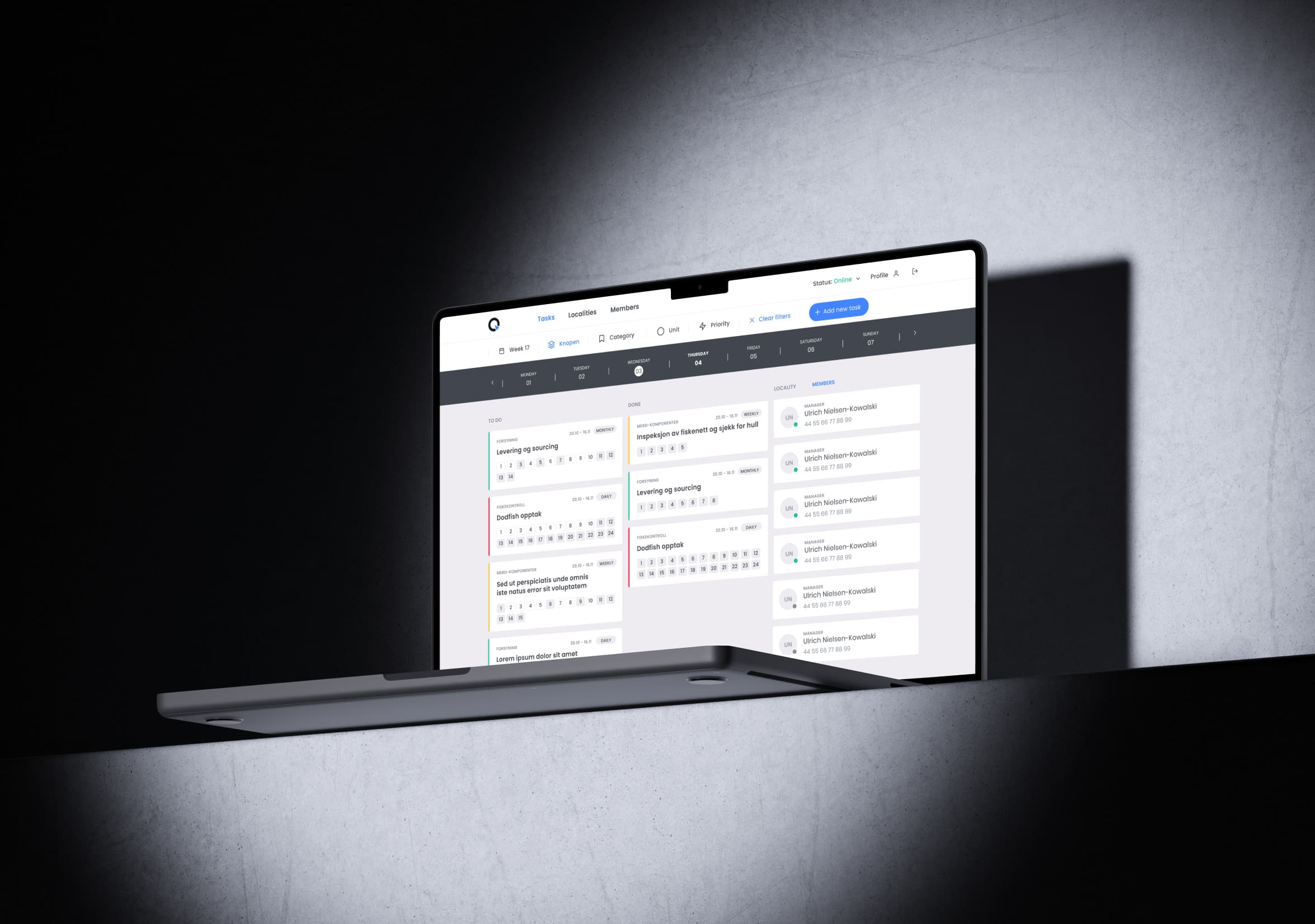 Sustainable marine-agriculture task management platform—Qnappen desktop and PWA MVP for fish farm operations