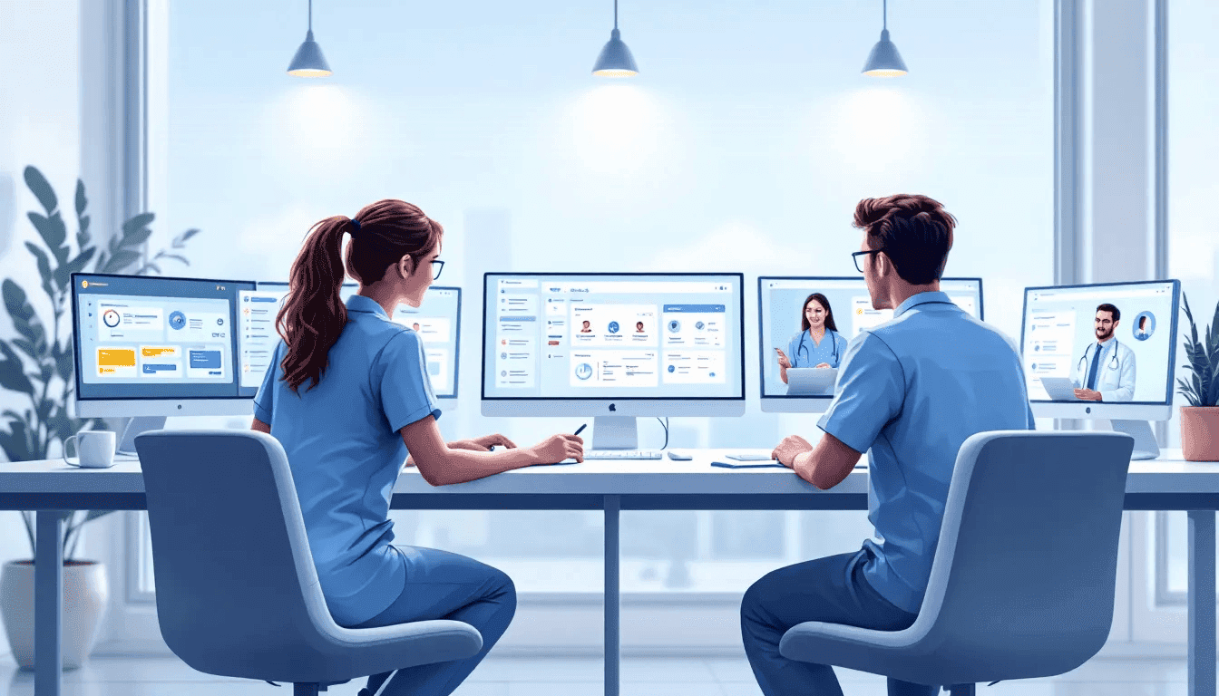 Screenshot of healthcare project management software interface.